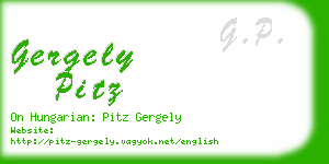 gergely pitz business card
